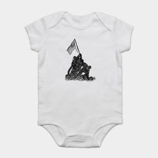 Iwo Jima - Black and White Baby Bodysuit